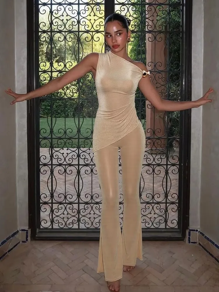 Weird Puss, повседневный модный комплект из 2 предметов, женские топы с металлическим лоскутным косым воротником, нестандартные топы + узкие длинные брюки, простые уличные наряды
Weird Puss, повседневный модный комплект из 2 предметов, женские топы с металлическим лоскутным косым воротником, нестандартные топы + узкие длинные брюки, простые уличные наряды