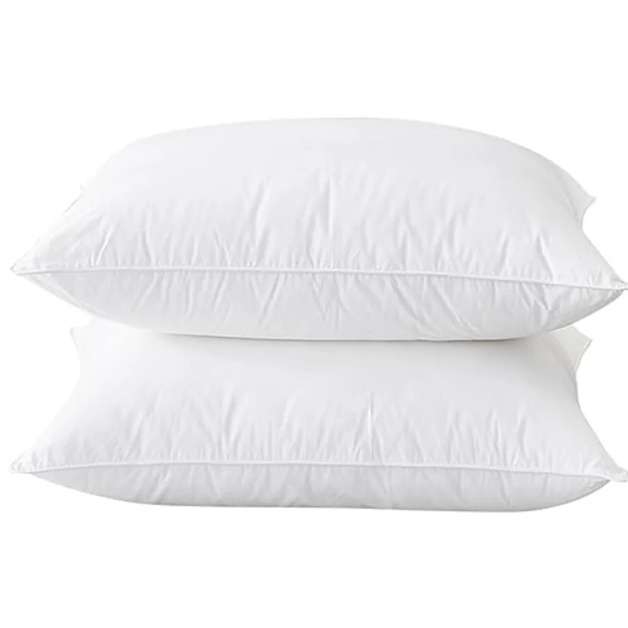 Goose Down Feather Pillows Queen Size Set of 2 Hotel Collection Bed Pillows for Sleeping Medium Firm Soft Support Pillow for Si
Goose Down Feather Pillows Queen Size Set of 2 Hotel Collection Bed Pillows for Sleeping Medium Firm Soft Support Pillow for Si