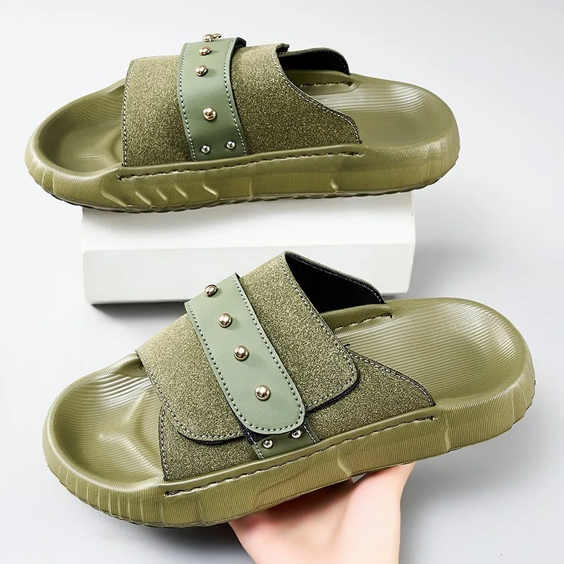 Men's Sandals Slip-On Casual Outdoor Beach Shoes Large Size Korean Style Synthetic Leather Upper Rubber Foam Sole
Men's Sandals Slip-On Casual Outdoor Beach Shoes Large Size Korean Style Synthetic Leather Upper Rubber Foam Sole