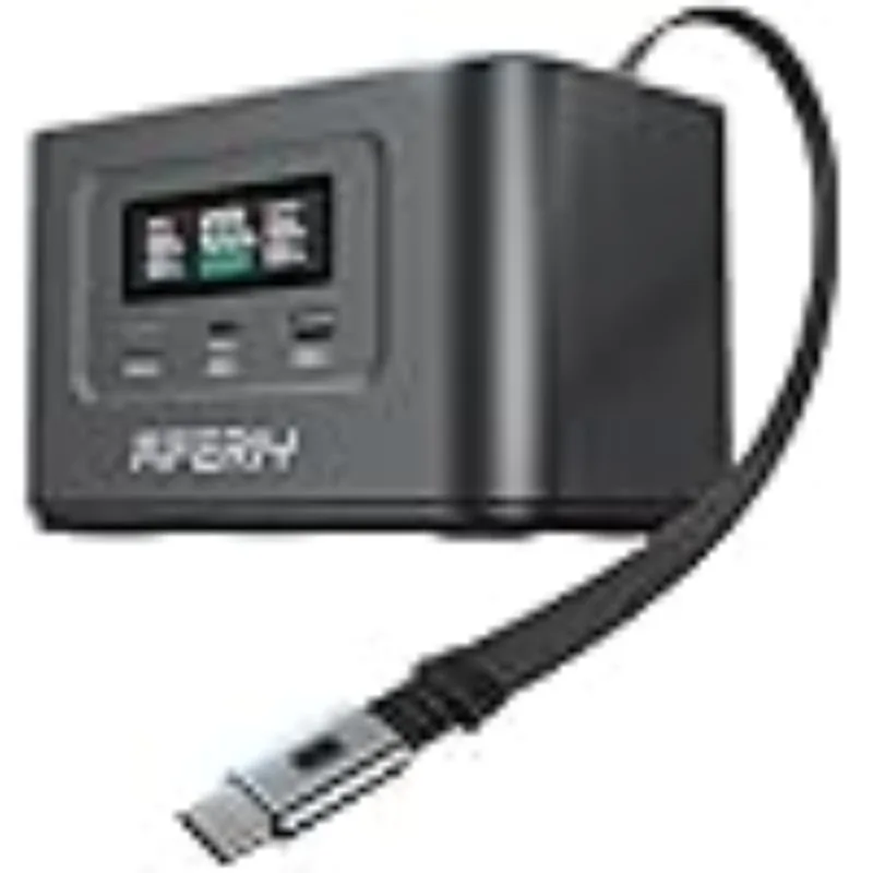 Portable Power Station Accessories, 31000mAh 145W Total Output with 100W PD3.0, LiFePO4 Battery 3000+ Cycles for MacBook iPhone
Portable Power Station Accessories, 31000mAh 145W Total Output with 100W PD3.0, LiFePO4 Battery 3000+ Cycles for MacBook iPhone