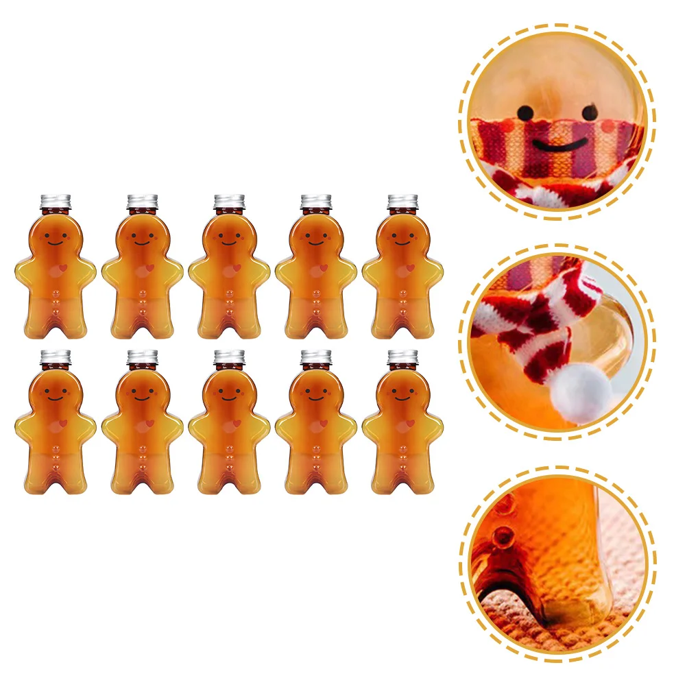 10 Pcs Juice Bottles Christmas Drink Party Candy Jars Milk Tea Xmas Gingerbread Man Gift Packing
10 Pcs Juice Bottles Christmas Drink Party Candy Jars Milk Tea Xmas Gingerbread Man Gift Packing