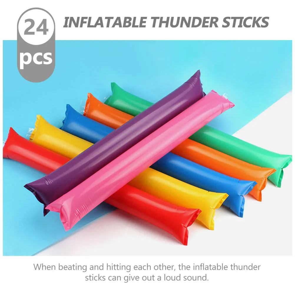 24pcs Cheer Sticks Lightweight Compact PE Material Noisemakers for Sports Festivals Concerts Celebrations Boom Stick Clappers
24pcs Cheer Sticks Lightweight Compact PE Material Noisemakers for Sports Festivals Concerts Celebrations Boom Stick Clappers
