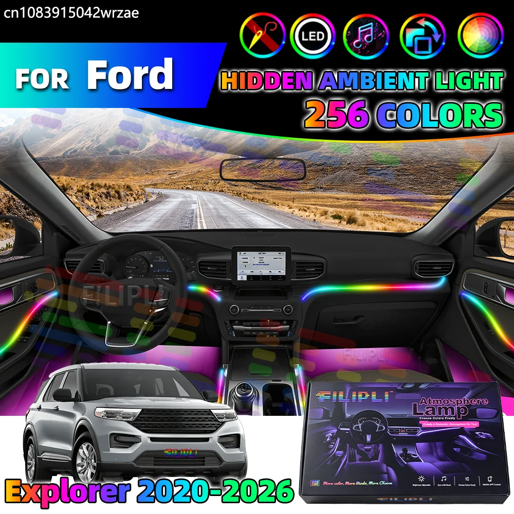 For Ford Explorer 2020-2026 Years 10 in 1 Car Interior Ambient Lights Strips Breathing Lighting Kit App Control Auto LED strips
For Ford Explorer 2020-2026 Years 10 in 1 Car Interior Ambient Lights Strips Breathing Lighting Kit App Control Auto LED strips