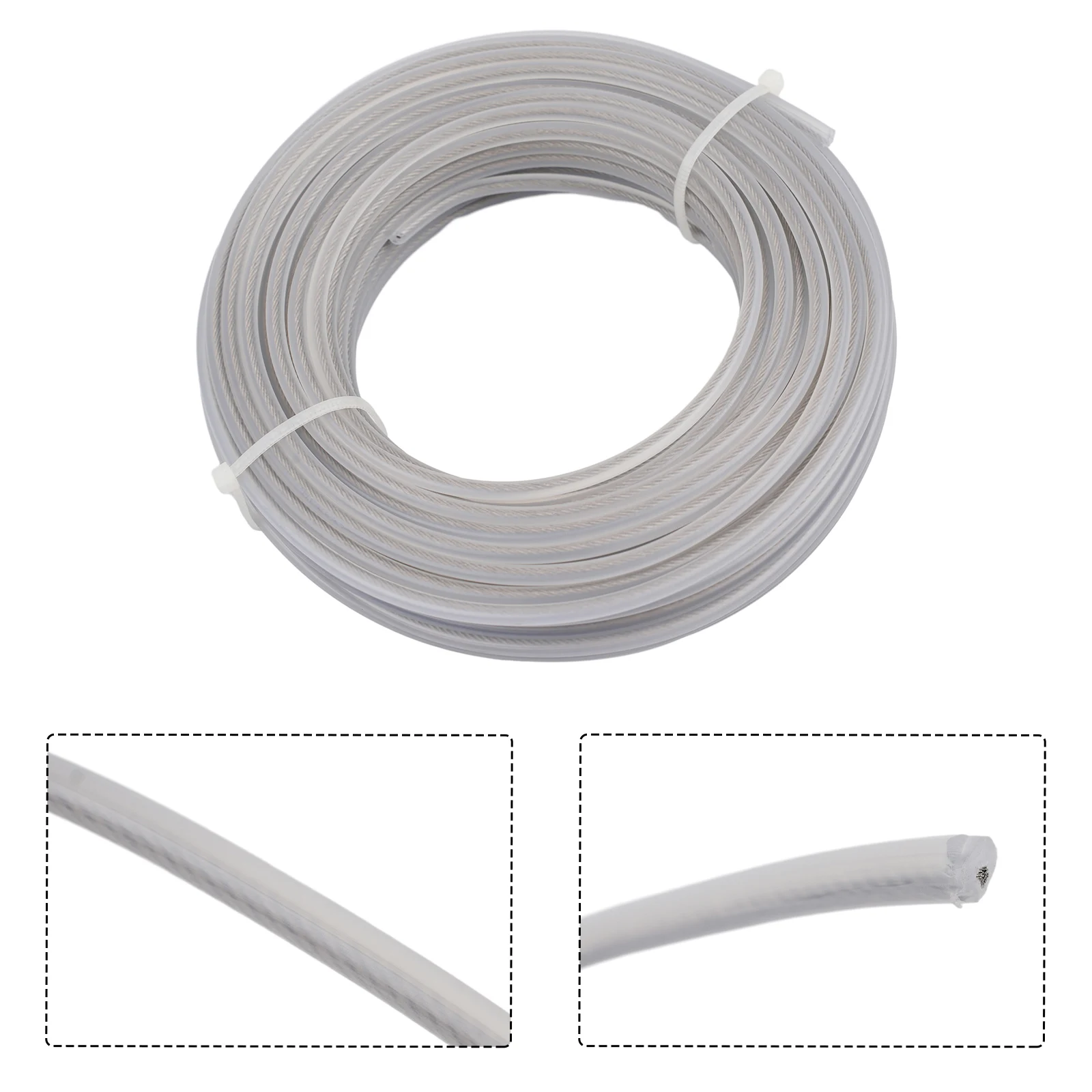 15m Long 3mm Trimmer Wire Cord Line Compatible with Brushcutter and Lawn Mower Replacement Steel Wire for Garden Tools
15m Long 3mm Trimmer Wire Cord Line Compatible with Brushcutter and Lawn Mower Replacement Steel Wire for Garden Tools