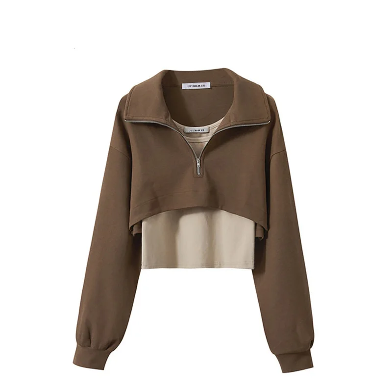 Korean Style Hoodies Suspender Vest Two Pieces Suit Women Zipper Turn-down Collar Short Hoodies Fashion All-matched Tops Suits
Korean Style Hoodies Suspender Vest Two Pieces Suit Women Zipper Turn-down Collar Short Hoodies Fashion All-matched Tops Suits