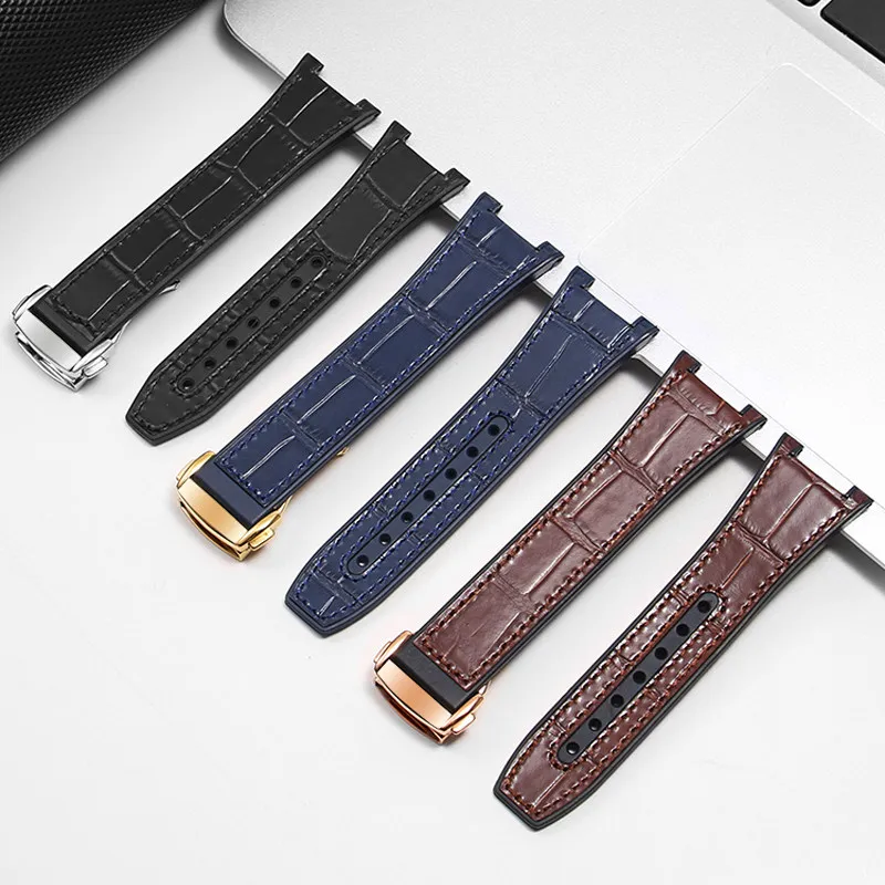 Suitable for Nishitetsu perpetual calendar CB0164-17E CB0160-18A notch leather silicone watch strap
Suitable for Nishitetsu perpetual calendar CB0164-17E CB0160-18A notch leather silicone watch strap