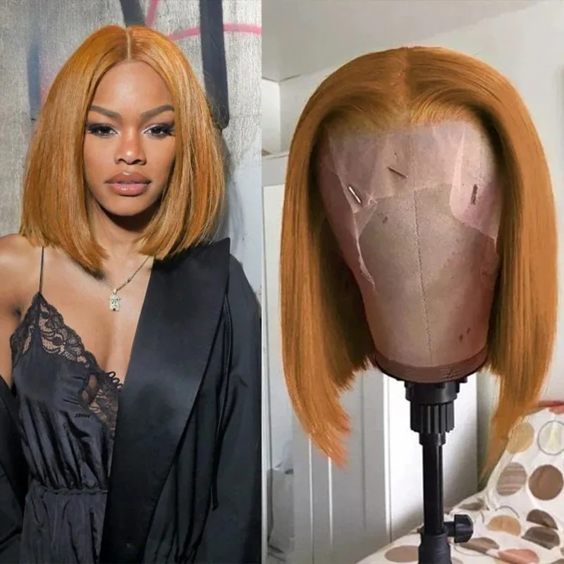 Light Blonde Short Wig Straight Lace Front Wig for Women Honey Caramel Wig 13x4 HD Bob Synthetic And Blend Lace Wigs Cosplay
Light Blonde Short Wig Straight Lace Front Wig for Women Honey Caramel Wig 13x4 HD Bob Synthetic And Blend Lace Wigs Cosplay