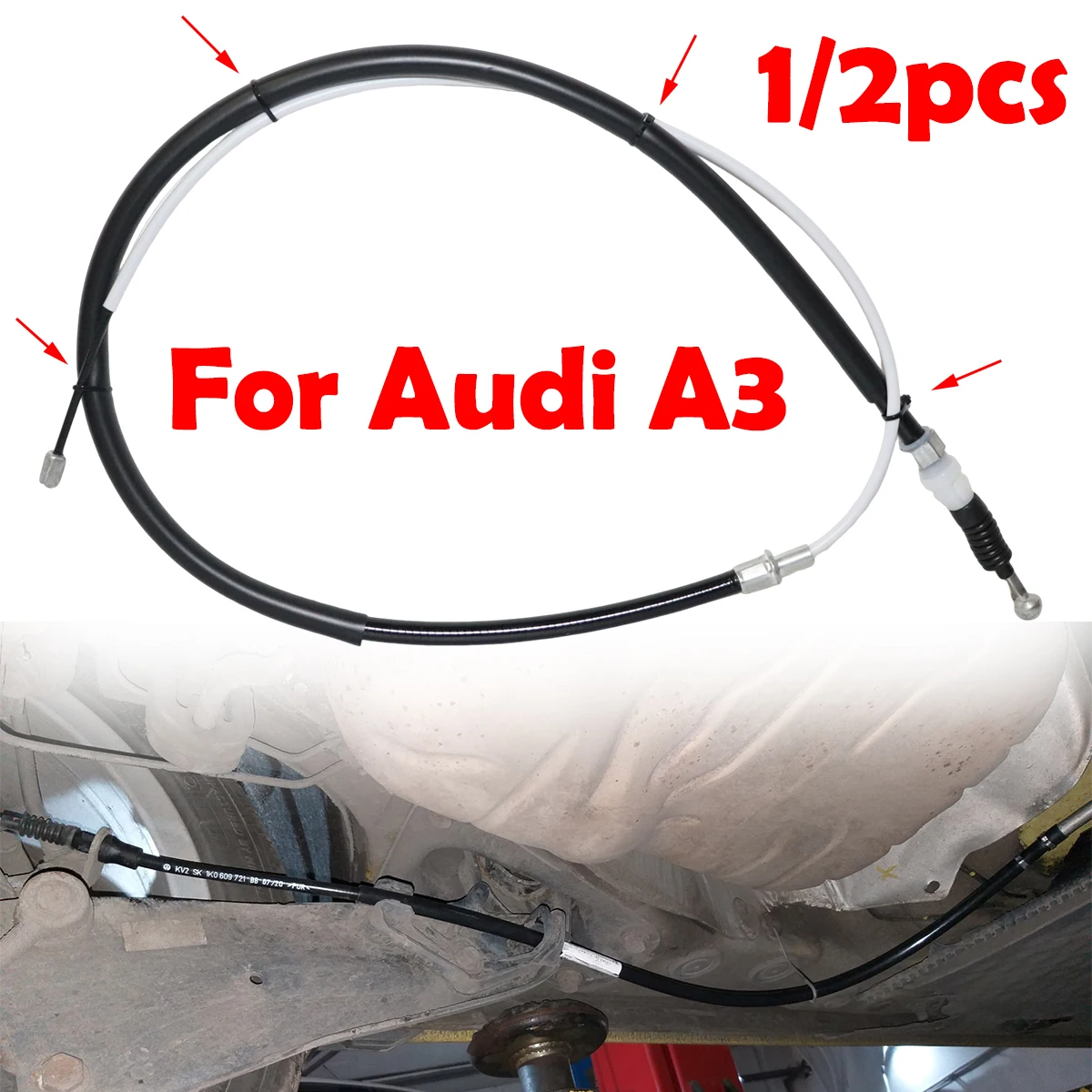 Rear Parking Brake Cable Anti-Corrosion Stainless Steel Bonus Zip Ties 1K0609721BB Replacement For Audi A3 8P1 Sportback 8PA
Rear Parking Brake Cable Anti-Corrosion Stainless Steel Bonus Zip Ties 1K0609721BB Replacement For Audi A3 8P1 Sportback 8PA