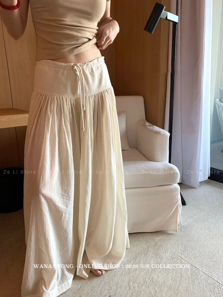 2026 Summer New Fashion Simple Waist Design Wide Leg Pants Casual Pants Women's Belted High Waist Cotton Blend Breathable
2026 Summer New Fashion Simple Waist Design Wide Leg Pants Casual Pants Women's Belted High Waist Cotton Blend Breathable