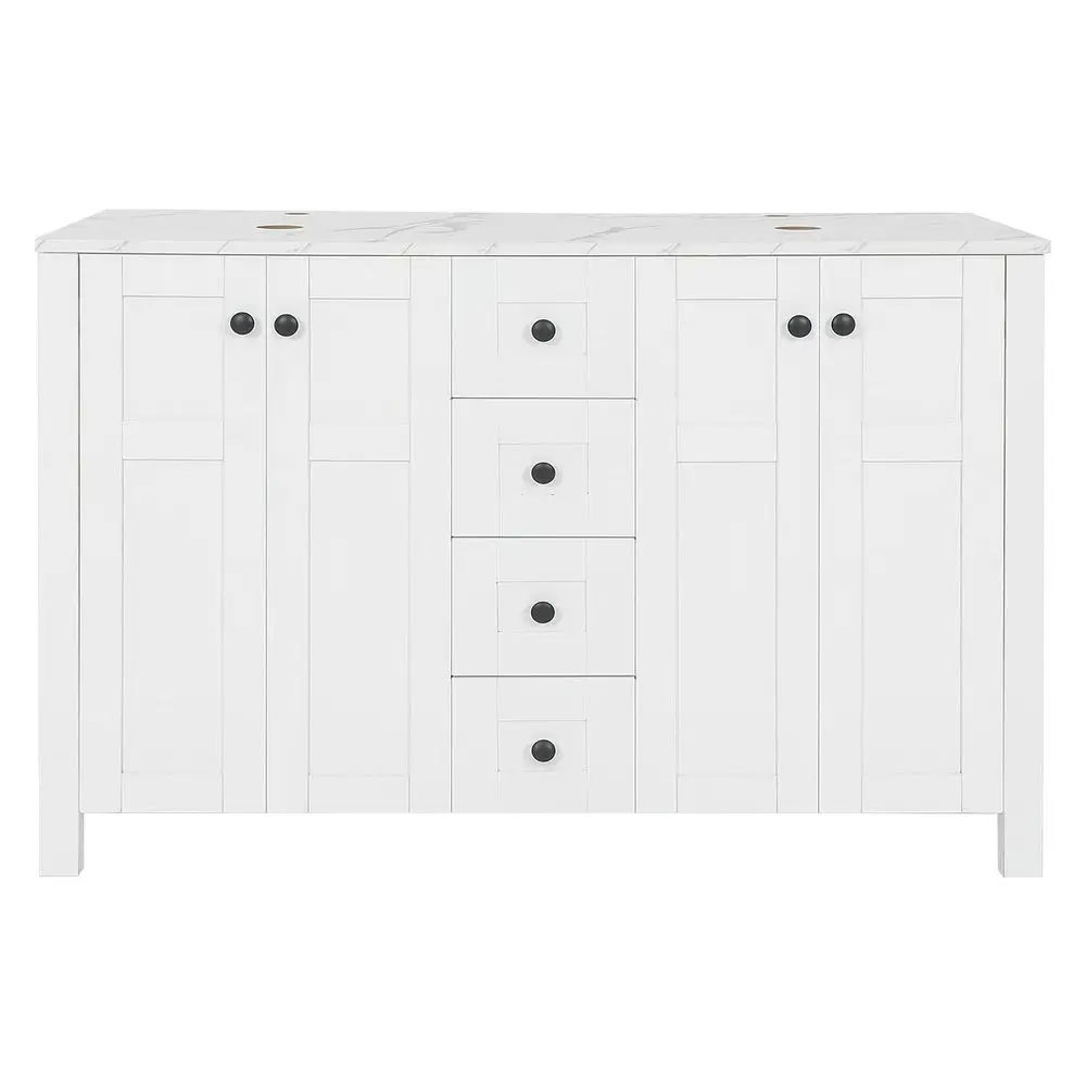 Bathroom Vanity with Sink, White Modern Freestanding Bathroom Vanity Cabinet with Marble Texture Top and 4 Drawers
Bathroom Vanity with Sink, White Modern Freestanding Bathroom Vanity Cabinet with Marble Texture Top and 4 Drawers