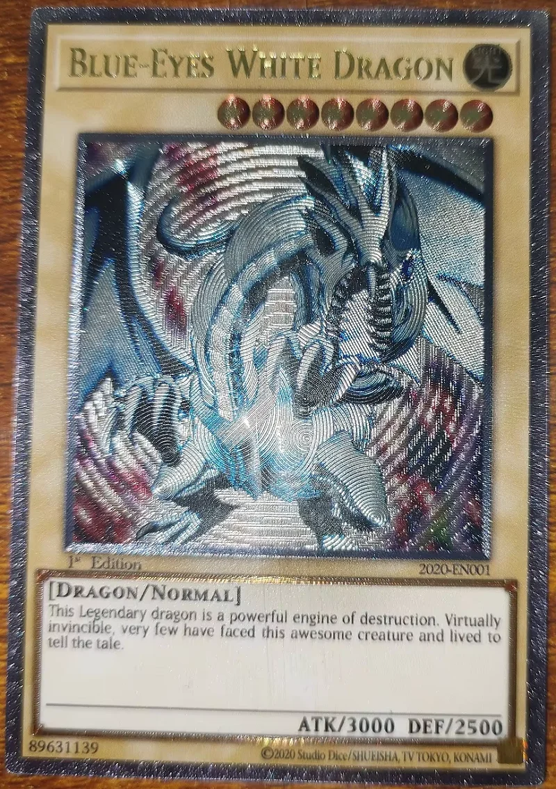 Yu-Gi-Oh Blue Eyes White Dragon OCG/TCG UTR Children's Hobby Toy Collectible Card(Not Original)
Yu-Gi-Oh Blue Eyes White Dragon OCG/TCG UTR Children's Hobby Toy Collectible Card(Not Original)