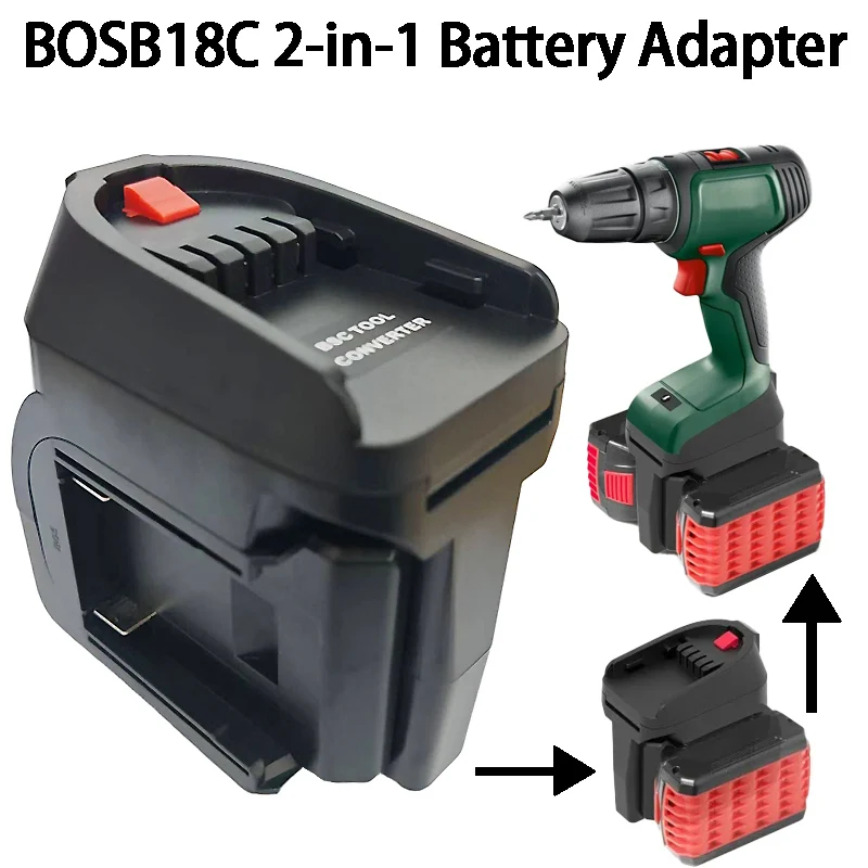 For Bosch 2 Packs 18V GBA Battery BOSB18C 2-in-1 Battery Adapter Converted To for Bosch PBA Series Battery Cordless Power Tool
For Bosch 2 Packs 18V GBA Battery BOSB18C 2-in-1 Battery Adapter Converted To for Bosch PBA Series Battery Cordless Power Tool
