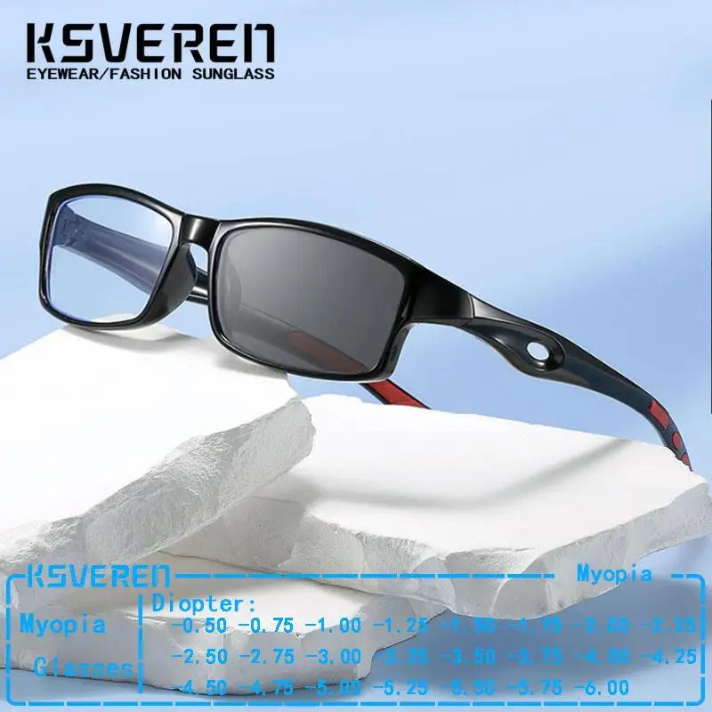 Fashion Men Sport Photochromic Myopia Glasses Women Nearsighted Eyewear Prescription Glasses Outdoor Driving Sunglasses
Fashion Men Sport Photochromic Myopia Glasses Women Nearsighted Eyewear Prescription Glasses Outdoor Driving Sunglasses