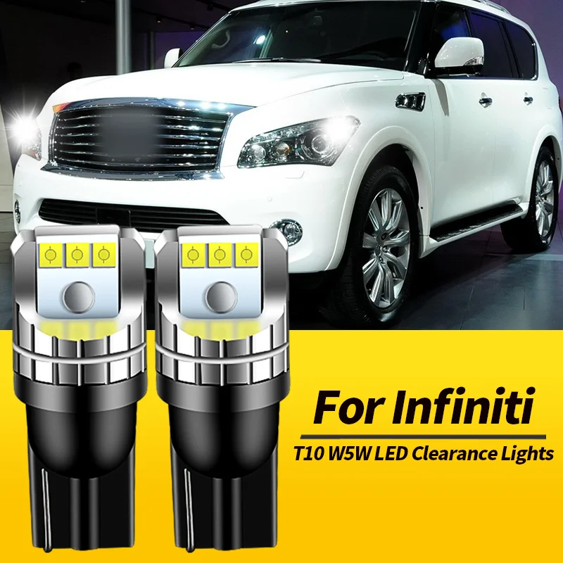 2 шт. T10 W5W светодиодные габаритные огни, лампы Canbus для Infiniti I35 02-04 Q45 00-06 QX56 04-13 FX45 03-08 FX50 09-13 автомобильные аксессуары
2 шт. T10 W5W светодиодные габаритные огни, лампы Canbus для Infiniti I35 02-04 Q45 00-06 QX56 04-13 FX45 03-08 FX50 09-13 автомобильные аксессуары