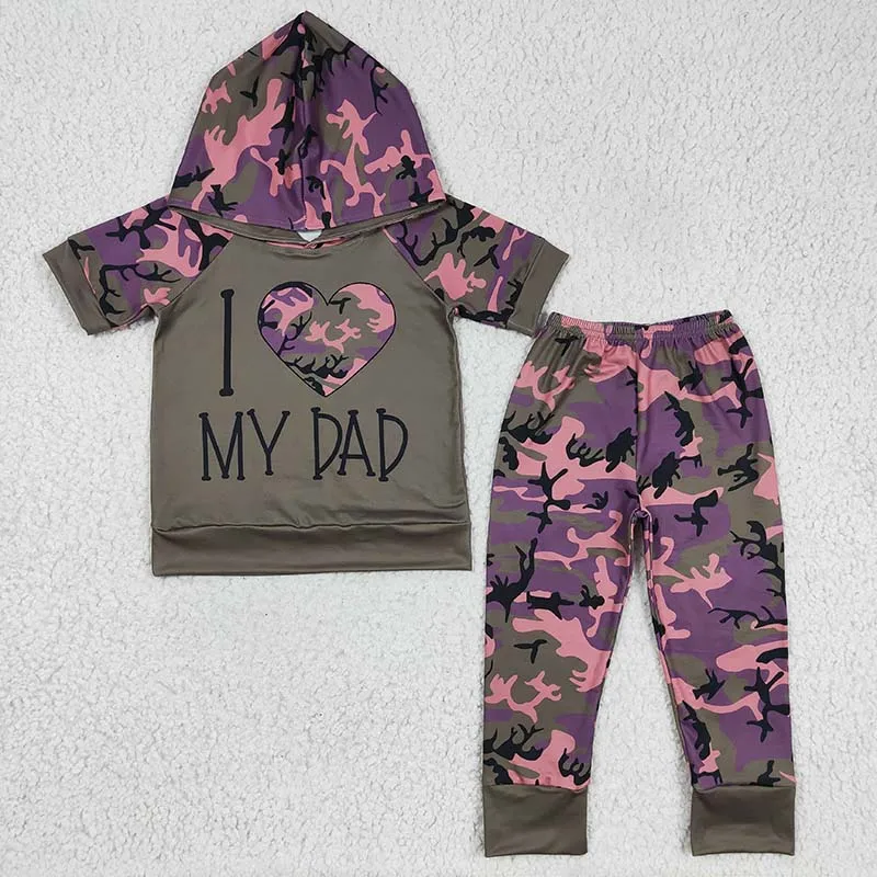Toddler I love My Dad Baby Boy Clothes Short Sleeves Shirt Camo Pants Wholesale Father's Day Outfit Toddler Children Hoodie Set
Toddler I love My Dad Baby Boy Clothes Short Sleeves Shirt Camo Pants Wholesale Father's Day Outfit Toddler Children Hoodie Set