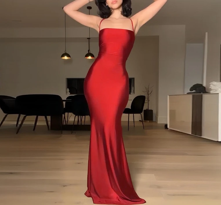 Summer New Long Skirt Open Back Lace Up Wrapped Chest Strap Dress Sexy Dress Women's Slim Fit Wrapped Hip Solid Color Dress
Summer New Long Skirt Open Back Lace Up Wrapped Chest Strap Dress Sexy Dress Women's Slim Fit Wrapped Hip Solid Color Dress