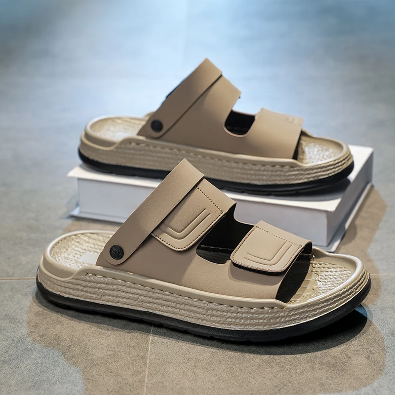 Men's Summer Casual Sandals Wear-Resistant Beach Shoes Outdoor Driving Work Slippers Breathable Slip-On Flat Color PVC Sole
Men's Summer Casual Sandals Wear-Resistant Beach Shoes Outdoor Driving Work Slippers Breathable Slip-On Flat Color PVC Sole