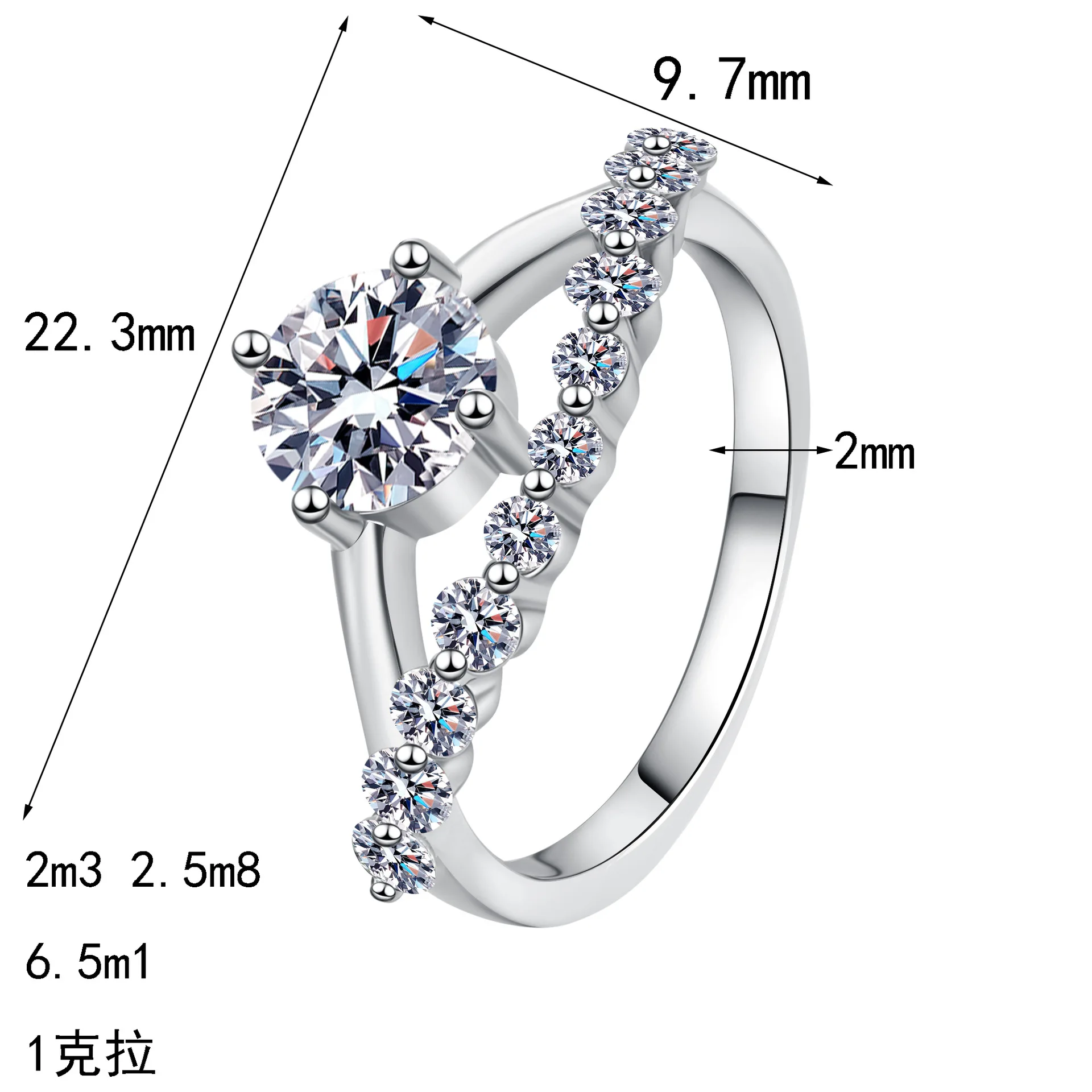 Women's 1ct Moissanite Cool Style Ring - PT950 Platinum, Minimalist Band, Transparent Stone, Sleek & Understated Luxury
Women's 1ct Moissanite Cool Style Ring - PT950 Platinum, Minimalist Band, Transparent Stone, Sleek & Understated Luxury