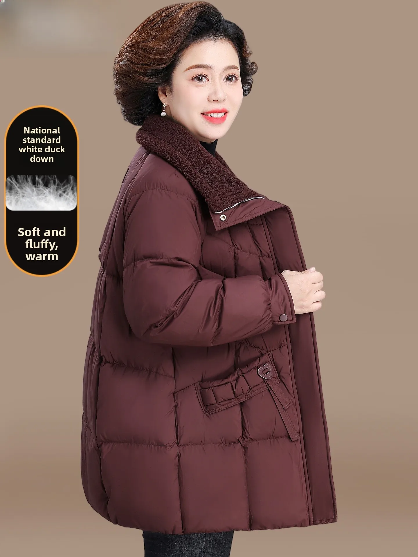 Winter Faionable Mid-Length down Jaet for Women 2025 New Sle Red Cotton Coat Stand Fit Zipper Closure with kets
Winter Faionable Mid-Length down Jaet for Women 2025 New Sle Red Cotton Coat Stand Fit Zipper Closure with kets