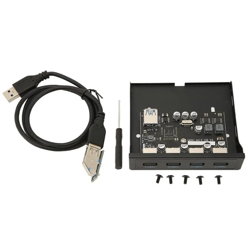 Internal Card Reader 4 Port Front Panel PCIE To USB 3.0 Hub 3.5 Inch PC For Computer Case Expansion