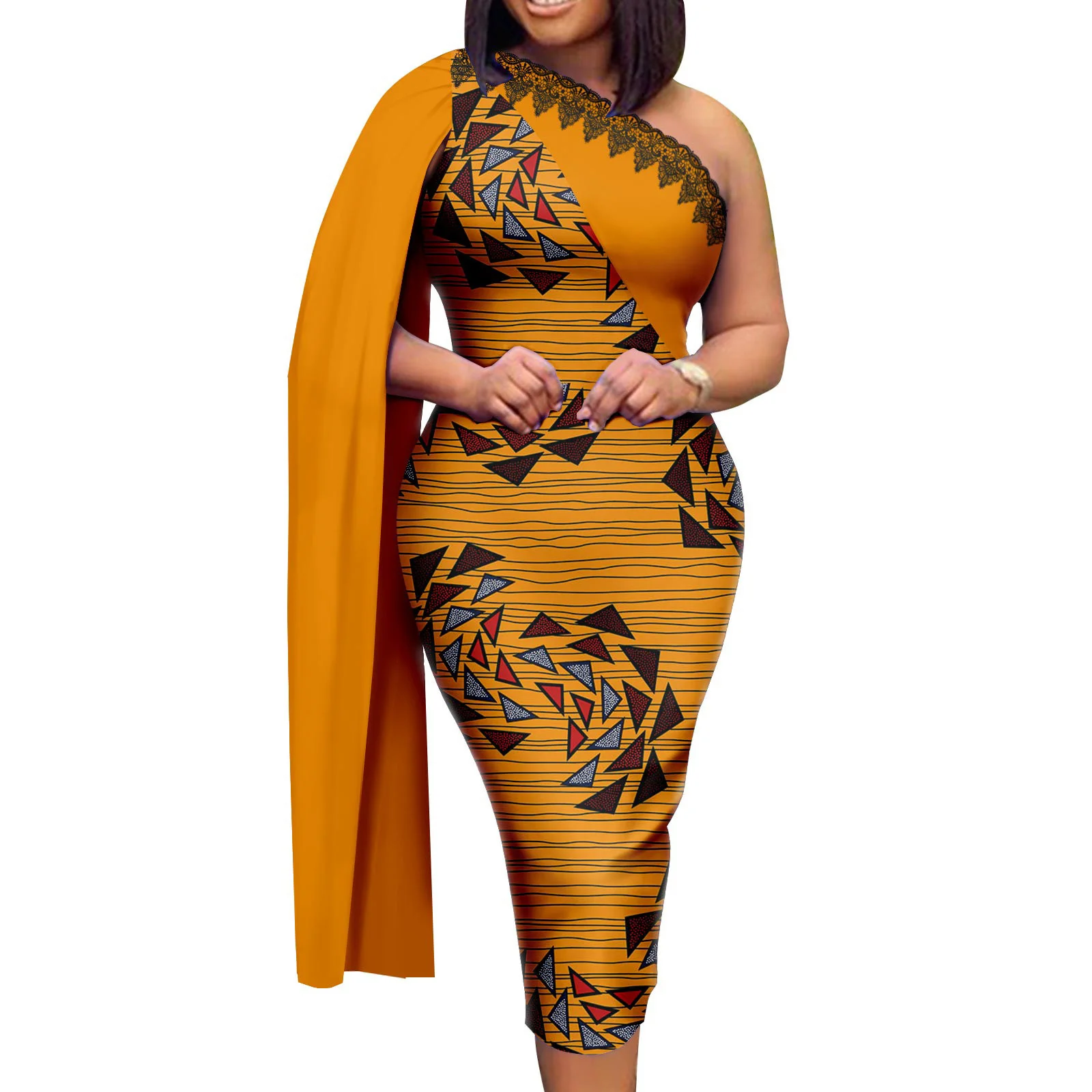 Summer Party Pencil African Party Wedding Dress Spring&Autumn Style Dashiki Dresses for Women Single Cloak Sleeve Knee Length
Summer Party Pencil African Party Wedding Dress Spring&Autumn Style Dashiki Dresses for Women Single Cloak Sleeve Knee Length