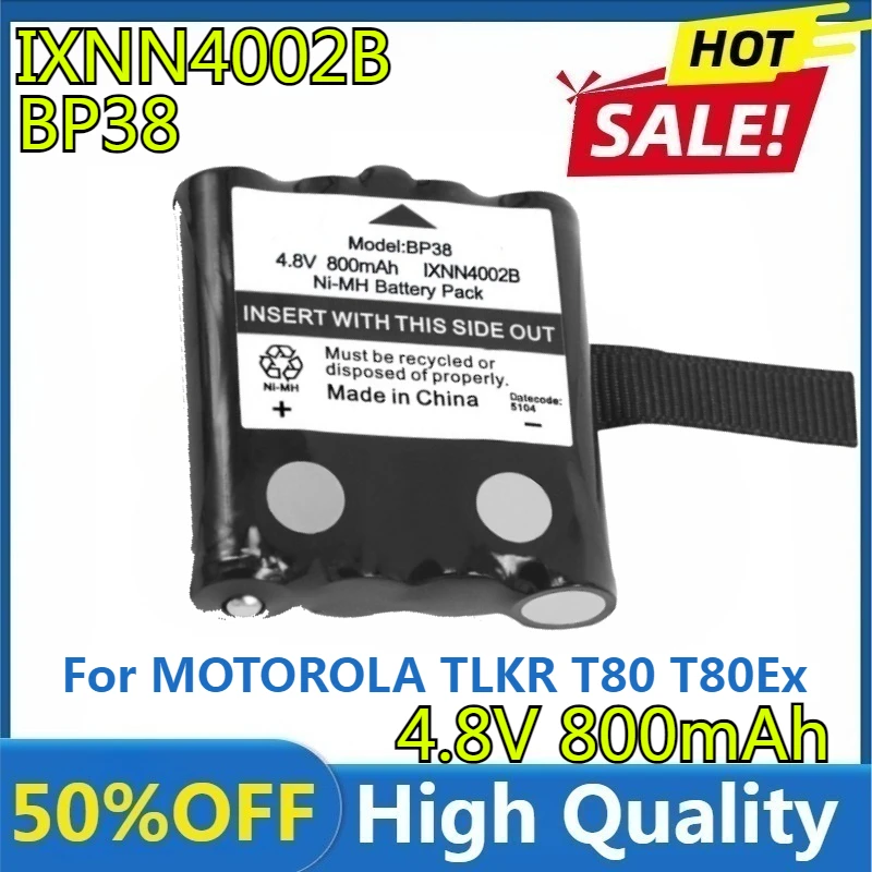 New 800mAh Pro IXNN4002B Battery for MOTOROLA TLKR T80 T80Ex XTR446 XTB446 XT180 XTK446 TLKR T61 T81 T5 T6 T7 T8 T50 T60 Radio 
New 800mAh Pro IXNN4002B Battery for MOTOROLA TLKR T80 T80Ex XTR446 XTB446 XT180 XTK446 TLKR T61 T81 T5 T6 T7 T8 T50 T60 Radio