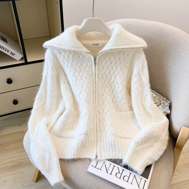 Женский повседневный свитер белого и кофе с воротником и длинным рукавом Y2K, элегантный французский модный эстетичный свободный топ в стиле ретро, зима
Женский повседневный свитер белого и кофе с воротником и длинным рукавом Y2K, элегантный французский модный эстетичный свободный топ в стиле ретро, зима