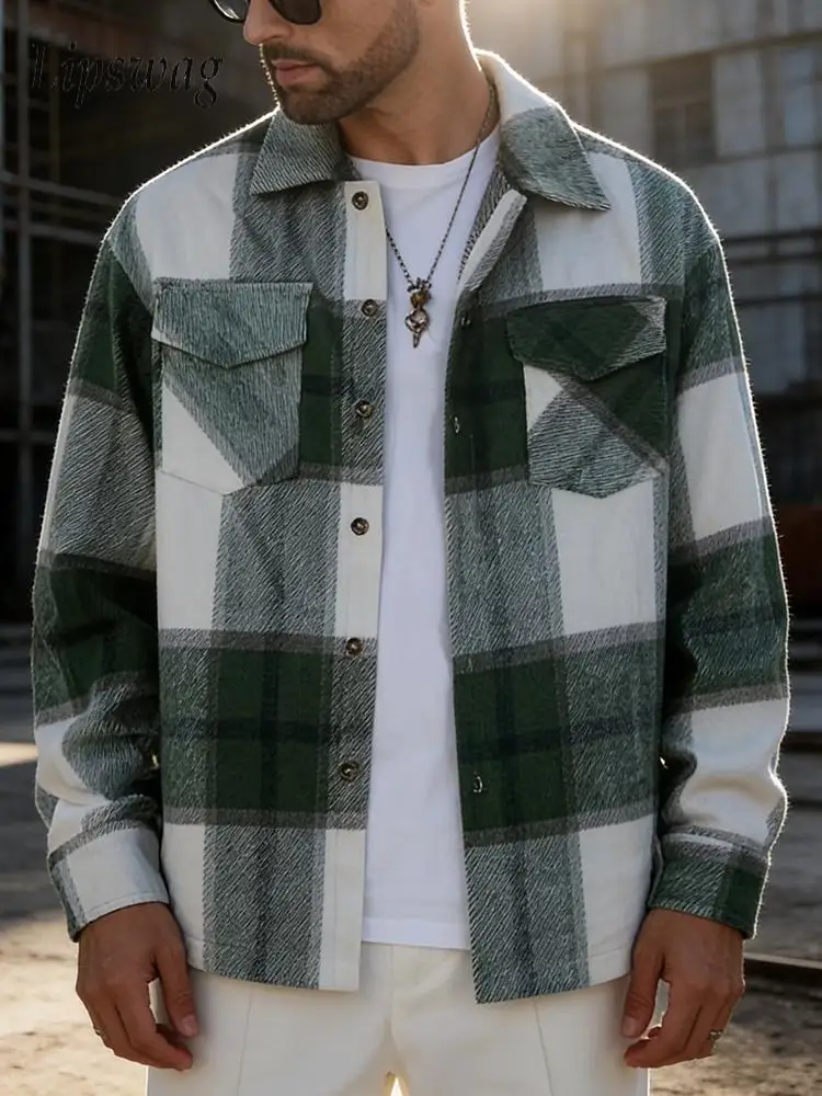 2026 Spring Autumn Outerwear Mens Vintage Plaid Shirt Jacket Cardigans Men Stylish Button-up Turn-down Collar Cargo Jackets
2026 Spring Autumn Outerwear Mens Vintage Plaid Shirt Jacket Cardigans Men Stylish Button-up Turn-down Collar Cargo Jackets