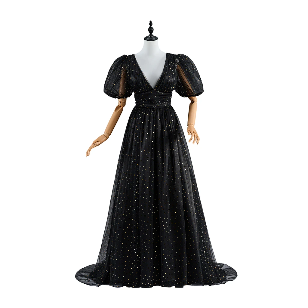 Vintage Renaissance Sequins Tulle Dress V-Neck Half Puff Sleeves Gown Victorian Regency Mesh Dress Jane Austin Tea Party Dress
Vintage Renaissance Sequins Tulle Dress V-Neck Half Puff Sleeves Gown Victorian Regency Mesh Dress Jane Austin Tea Party Dress