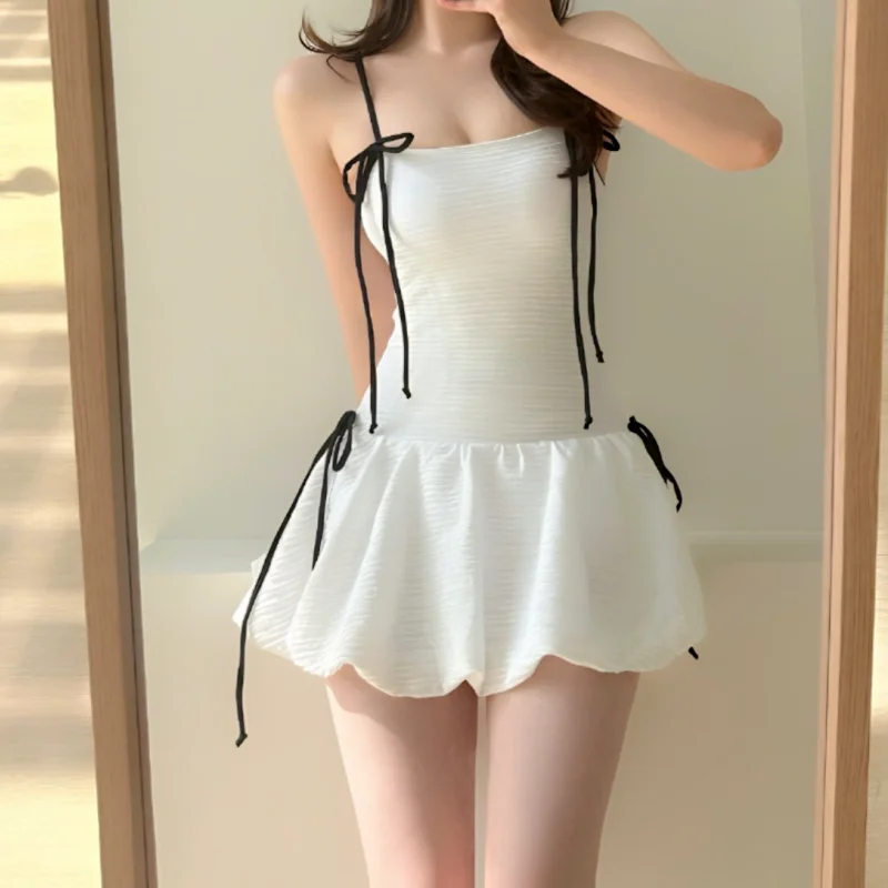 Woman Swimsuit One Piece White Belly Hidden Beach Wear Swim Dress Padded Swim Skirt Summer Korean Style Bathing Suit
Woman Swimsuit One Piece White Belly Hidden Beach Wear Swim Dress Padded Swim Skirt Summer Korean Style Bathing Suit