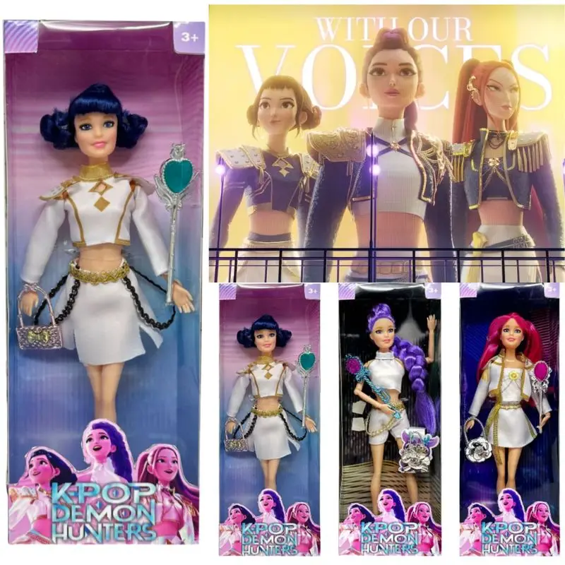 Highly Restored Character Anime K-Pop Demon Hunters Dolls Rumi Mira Zoey with Magic Wands & Bags Surprise X-mas Gift For Girls
Highly Restored Character Anime K-Pop Demon Hunters Dolls Rumi Mira Zoey with Magic Wands & Bags Surprise X-mas Gift For Girls