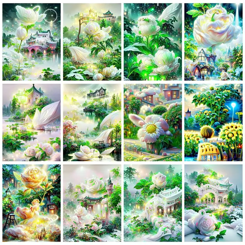RUOPOTY DIY Full Diamond Painting Flower House Embroidery Cross Stitch Landscape Mosaic Handicraft Decor For Home
RUOPOTY DIY Full Diamond Painting Flower House Embroidery Cross Stitch Landscape Mosaic Handicraft Decor For Home