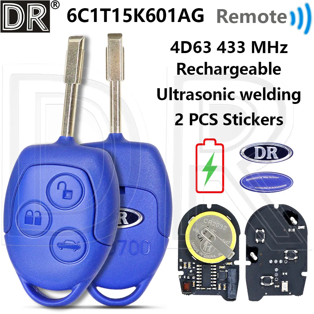 Great 433MHz 4D63 Chip Ultrasonic welding 6C1T15K601AG Rechargable Car Remote Key For Ford Transit VM WM MK7 2006-2014
Great 433MHz 4D63 Chip Ultrasonic welding 6C1T15K601AG Rechargable Car Remote Key For Ford Transit VM WM MK7 2006-2014
