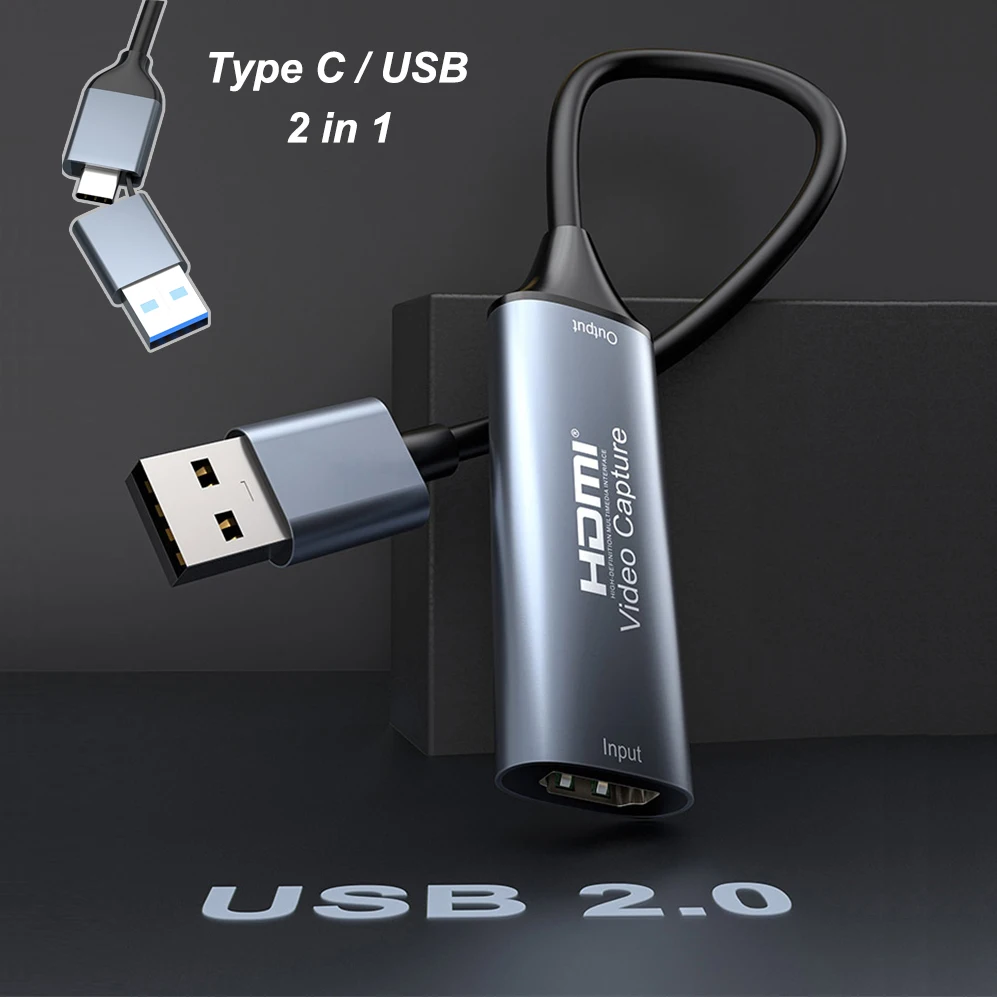 4K 30 Гц до 1080P @ 60 Гц HDMI видеозахват USB 2.0 Type C коробка для записи видео, игровой захват для ноутбука, ПК, камеры, прямой трансляции
4K 30 Гц до 1080P @ 60 Гц HDMI видеозахват USB 2.0 Type C коробка для записи видео, игровой захват для ноутбука, ПК, камеры, прямой трансляции