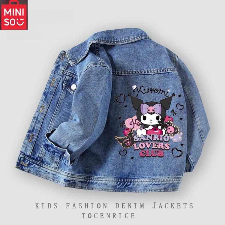 MINISO 2025 Kuromi Cartoon Girls Denim Jacket Spring Autumn New Children Anime Fashion Coat Melody Comfortable and Soft Tops
MINISO 2025 Kuromi Cartoon Girls Denim Jacket Spring Autumn New Children Anime Fashion Coat Melody Comfortable and Soft Tops