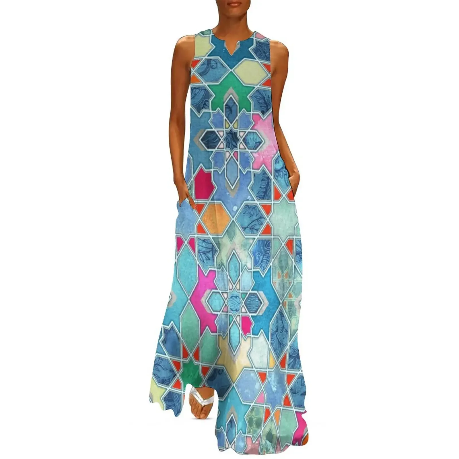 Pretty Pastel Moroccan Tile Mosaic Pattern Long Dress Dresses for wedding party woman dress Dress
Pretty Pastel Moroccan Tile Mosaic Pattern Long Dress Dresses for wedding party woman dress Dress