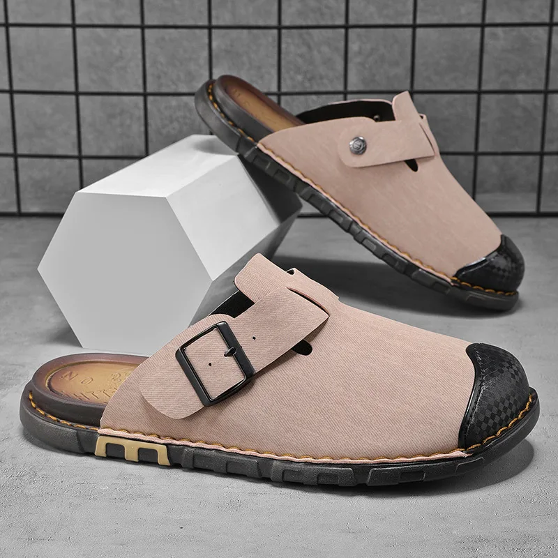 2025 Summer Men's Fashion Slippers Big Size 38-47 Indoor Casual Half Shoes For Men Comfortable Closed-toe Flat Sandals Man Mules
2025 Summer Men's Fashion Slippers Big Size 38-47 Indoor Casual Half Shoes For Men Comfortable Closed-toe Flat Sandals Man Mules