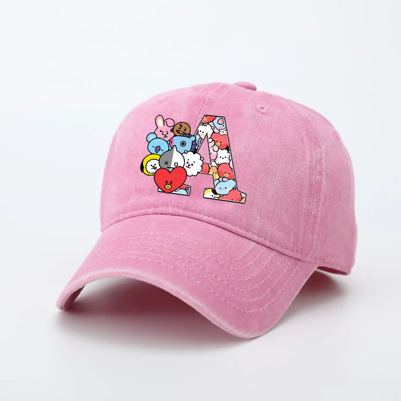 BT21 Cap Wash Distressed Hat COOKY TATA RJ Cartoon Anime Figure A-Z Letters Caps Cotton Breathable Pink Headdress Birthday Gift
BT21 Cap Wash Distressed Hat COOKY TATA RJ Cartoon Anime Figure A-Z Letters Caps Cotton Breathable Pink Headdress Birthday Gift