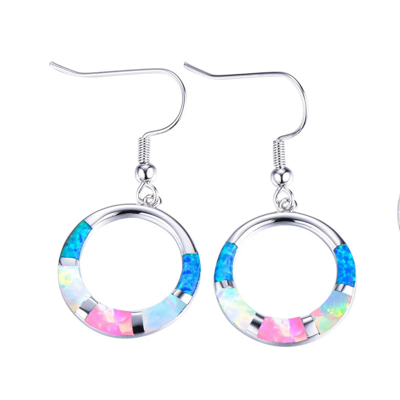 Multicolor Opal Hoop Earrings for Women,White K Plated Interlocking Circle Dangle Earring,Hypoallergenic Minimalist Jewelry Gift
Multicolor Opal Hoop Earrings for Women,White K Plated Interlocking Circle Dangle Earring,Hypoallergenic Minimalist Jewelry Gift