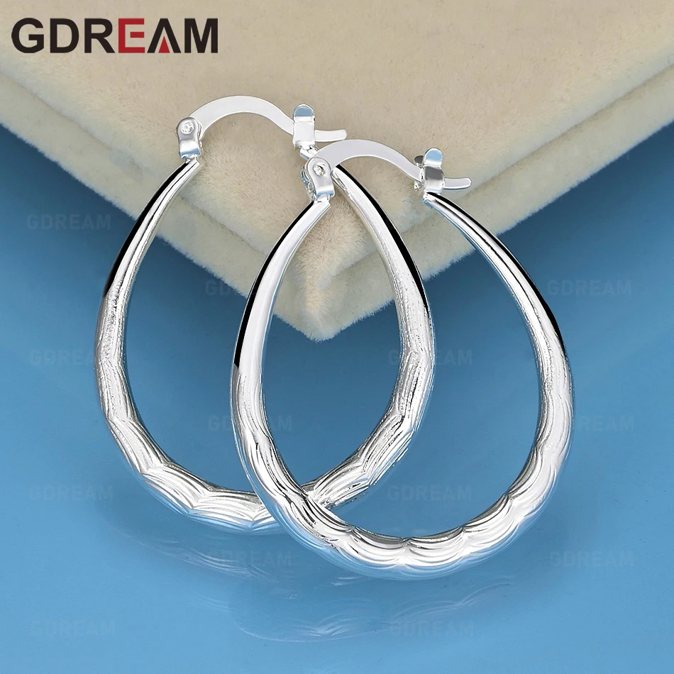 GDREAM 925 Sterling Silver Wave Pattern Water Drop Earrings Women's Jewelry Wedding Engagement Fashion Party Jewelry
GDREAM 925 Sterling Silver Wave Pattern Water Drop Earrings Women's Jewelry Wedding Engagement Fashion Party Jewelry