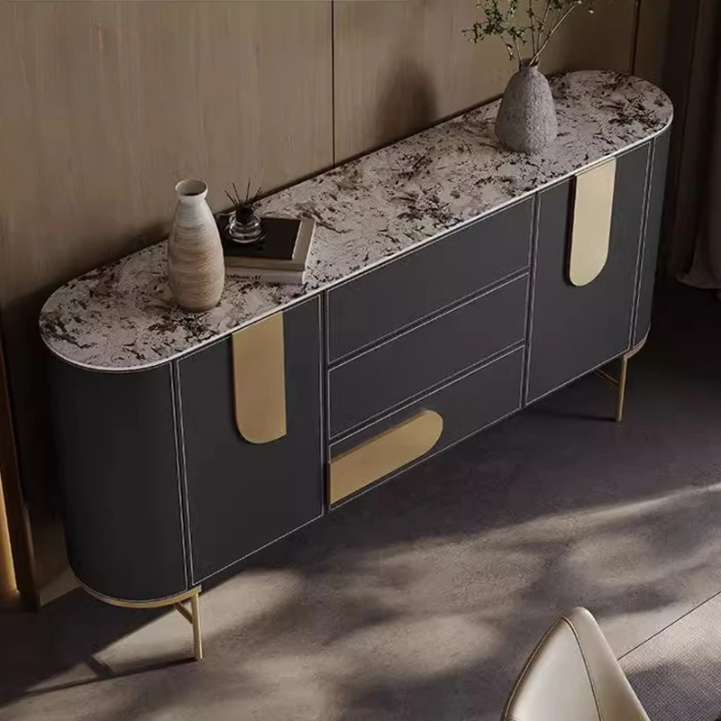 Minimalist rock slab dining side cabinet Modern simple entry hall cabinet Against the wall Locker Saddle leather door cabinet
Minimalist rock slab dining side cabinet Modern simple entry hall cabinet Against the wall Locker Saddle leather door cabinet