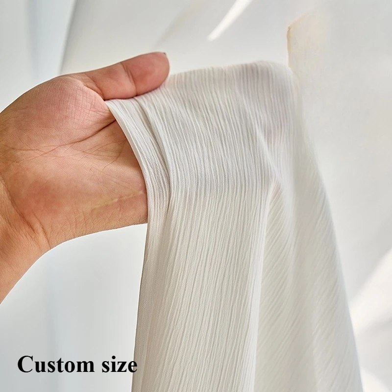 Curtains for Living Dining Room Bedroom Custom Size European Hook-type Crumpled White Screen Curtain Fabric Is Opaque To Light
Curtains for Living Dining Room Bedroom Custom Size European Hook-type Crumpled White Screen Curtain Fabric Is Opaque To Light