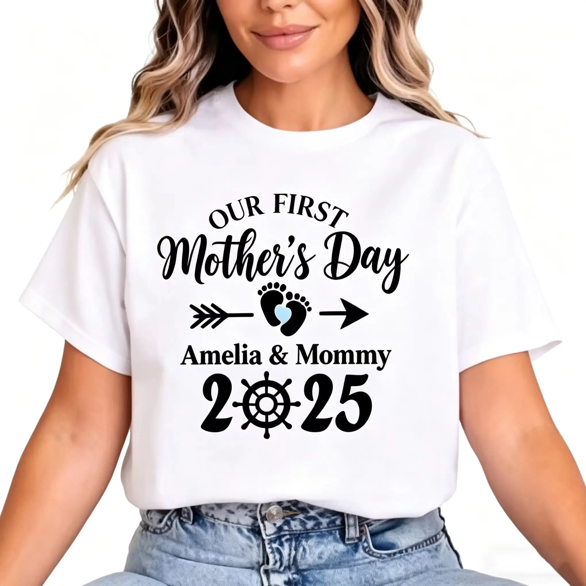 Personalized T Shirt Matching Style First Mothers Day Anti Shedding Print Casual Short Sleeve For New Mommy Daily Holiday
Personalized T Shirt Matching Style First Mothers Day Anti Shedding Print Casual Short Sleeve For New Mommy Daily Holiday