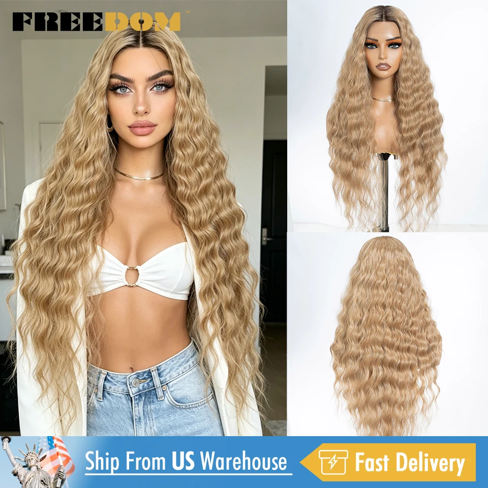 FREEDOM Synthetic Lace Front Wig 30 Inch Deep Curly Wavy Lace Wigs For Women Ombre Blonde Cosplay Wigs US Local Fast Shipping
FREEDOM Synthetic Lace Front Wig 30 Inch Deep Curly Wavy Lace Wigs For Women Ombre Blonde Cosplay Wigs US Local Fast Shipping