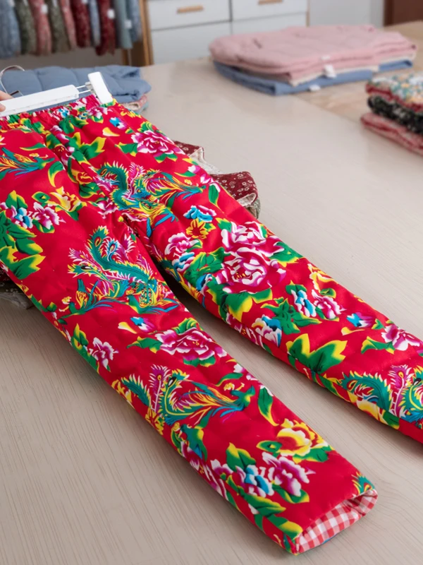 Women's Handmade Cotton Pants Thick High Waist Long Trousers Autumn Winter New Style Northeast Big Flower Cotton Pure Handmade
Women's Handmade Cotton Pants Thick High Waist Long Trousers Autumn Winter New Style Northeast Big Flower Cotton Pure Handmade