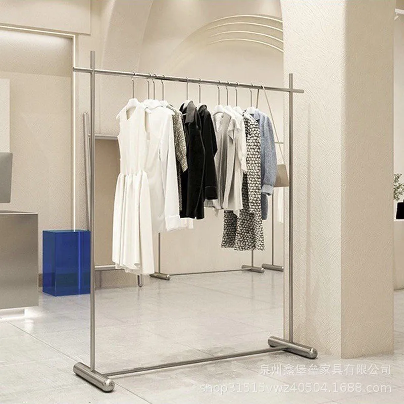 Clothing store display rack Stainless steel clothing rack Floor-to-ceiling hanger Women's clothing store shelf Nakajima display
Clothing store display rack Stainless steel clothing rack Floor-to-ceiling hanger Women's clothing store shelf Nakajima display