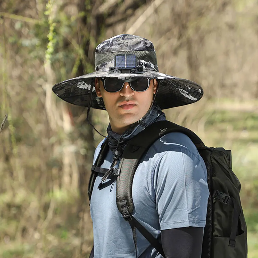 Solar Fan Hat Sun Hat with 2 Solar Fan Outdoor Fishing Hat Fisherman Hat for Men Outdoor Camping Fishing Hiking
Solar Fan Hat Sun Hat with 2 Solar Fan Outdoor Fishing Hat Fisherman Hat for Men Outdoor Camping Fishing Hiking