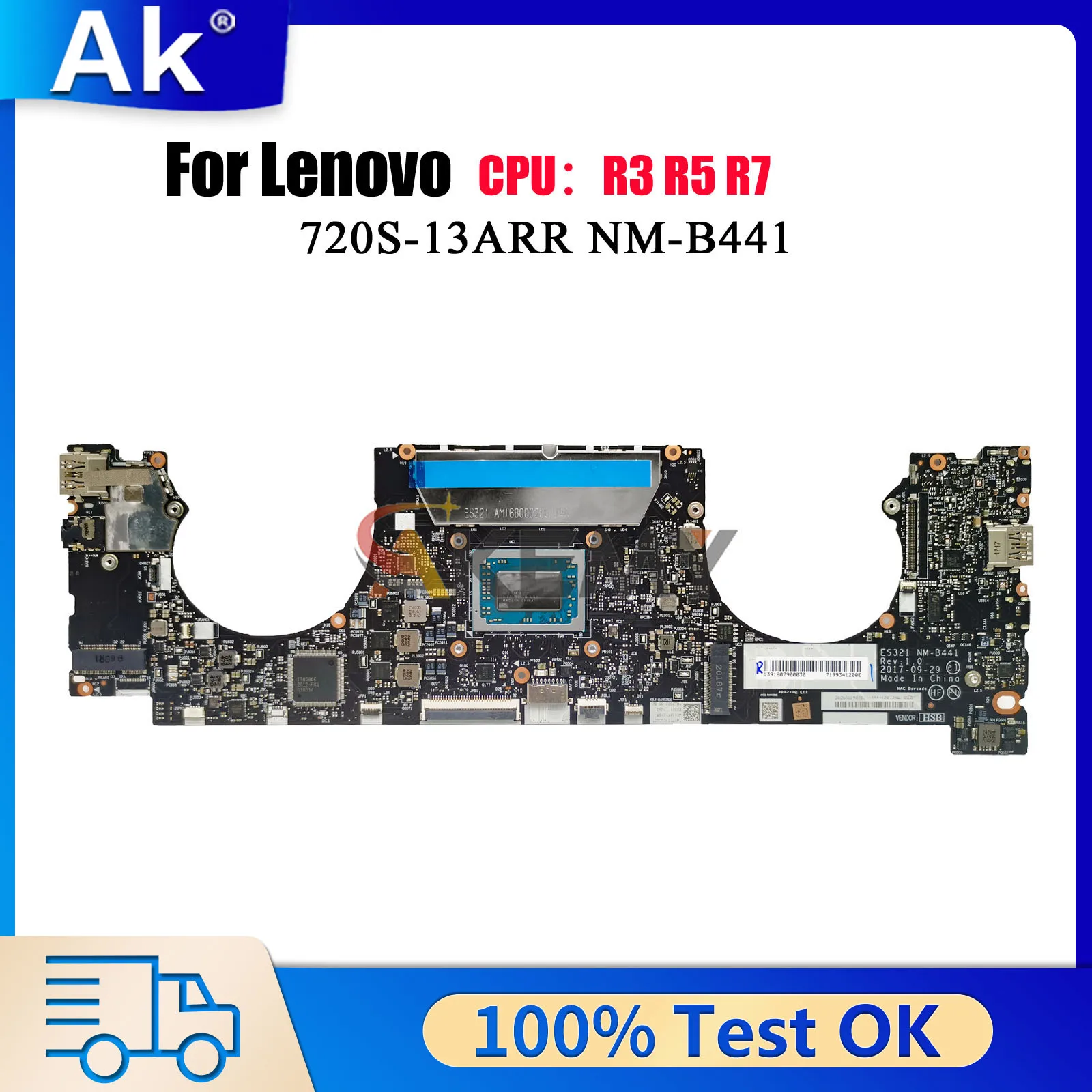 NM-B441 для Lenovo Ideapad 720S-13ARR с процессором R5 R7, 4 ГБ, 8 ГБ ОЗУ, материнская плата для ноутбука, 100% протестировано, ОК
NM-B441 для Lenovo Ideapad 720S-13ARR с процессором R5 R7, 4 ГБ, 8 ГБ ОЗУ, материнская плата для ноутбука, 100% протестировано, ОК