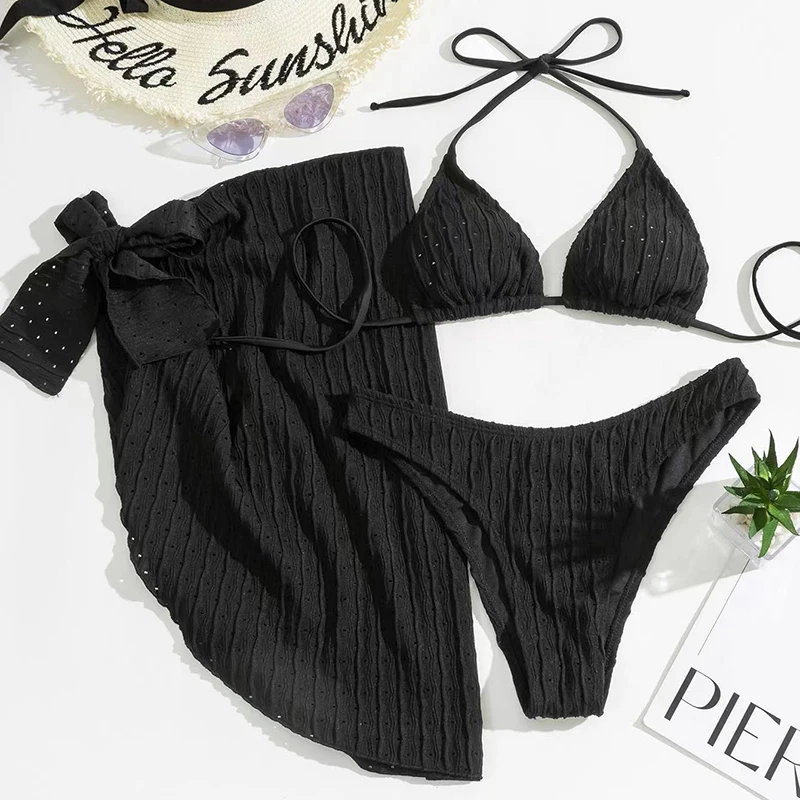 Bikini Set Women 3 Piece Swimsuit Sexy Lace Up Triangle Micro Bikini Bandage Cover-Ups 2025 New Beach Swimming Lady Bathing Suit
Bikini Set Women 3 Piece Swimsuit Sexy Lace Up Triangle Micro Bikini Bandage Cover-Ups 2025 New Beach Swimming Lady Bathing Suit