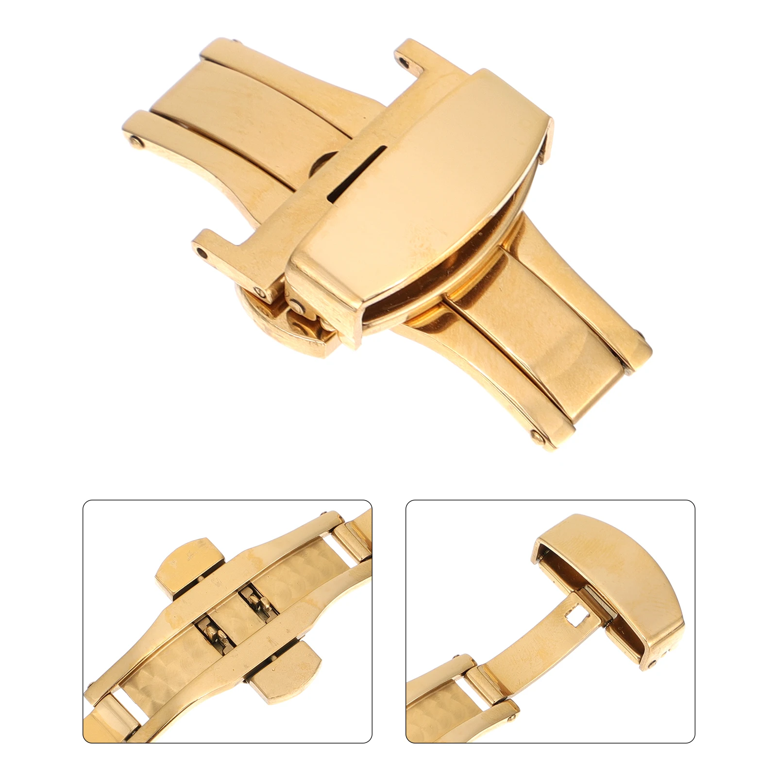Stainless Steel Butterfly Clasp Watch Buckles Durable Strap Button Practical for Watches Accessories Creative
Stainless Steel Butterfly Clasp Watch Buckles Durable Strap Button Practical for Watches Accessories Creative